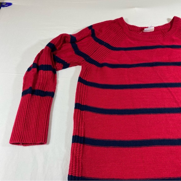 LulaRoe sweater Dress in Pink blue trim Long Sleeve Crew Neck Sweater D… - Picture 4 of 8